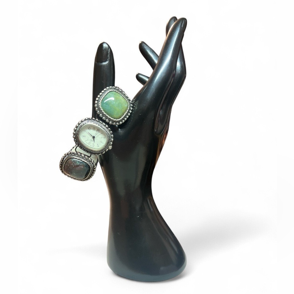 Losano Quartz Gemstone Watch With Sterling Silver JB Clasp‎ Southwestern Vintage